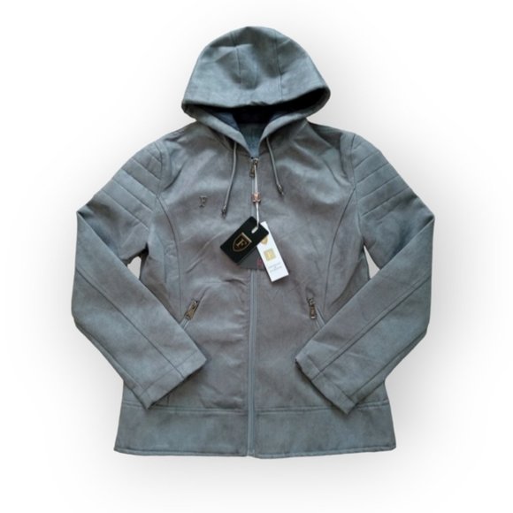 F collection Italian men jacket with hood medium nwt - Picture 2 of 8